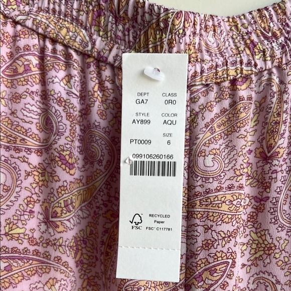 J. Crew Pull-on silk pant in beach paisley - Picture 4 of 14